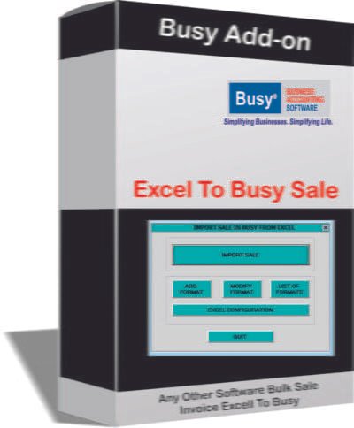 Excel to busy data import busy addon